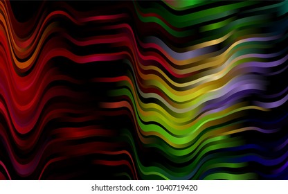Dark Multicolor, Rainbow vector background with bubble shapes. Shining illustration, which consist of blurred lines, circles. The best blurred design for your business.