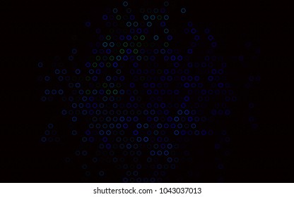 Dark Multicolor, Rainbow vector  background with dots. Glitter abstract illustration with blurred drops of rain. The pattern can be used for beautiful websites.