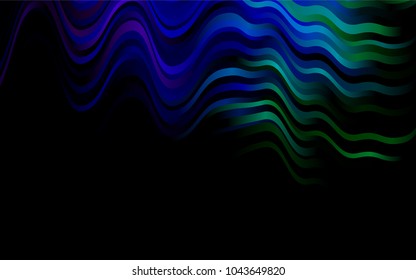 Dark Multicolor, Rainbow vector background with bent lines. A completely new color illustration in marble style. Marble style for your business design.
