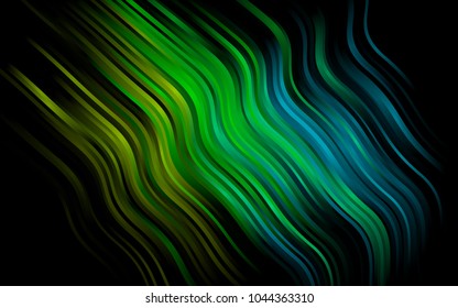 Dark Multicolor, Rainbow vector background with abstract lines. An elegant bright illustration with gradient. The elegant pattern for brand book.