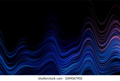 Dark Multicolor, Rainbow vector background with bent lines. Brand-new colored illustration in marble style with gradient. Textured wave pattern for backgrounds.