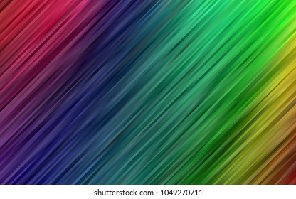 Dark Multicolor, Rainbow vector background with lamp shapes. Glitter abstract illustration with wry lines. The template for cell phone backgrounds.