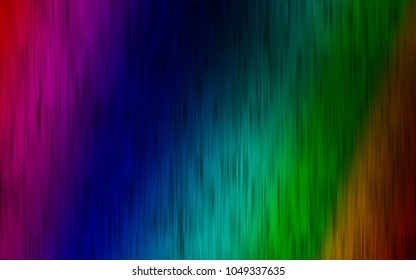 Dark Multicolor, Rainbow vector background with straight lines. Modern geometrical abstract illustration with staves. Best design for your ad, poster, banner.