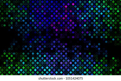 Dark Multicolor, Rainbow vector  background with dots. Beautiful colored illustration with blurred circles in nature style. Completely new template for your brand book.