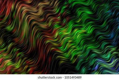 Dark Multicolor, Rainbow vector background with lava shapes. A completely new color illustration in marble style. A completely new template for your business design.