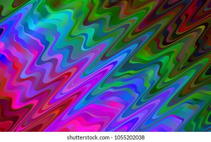 Dark Multicolor, Rainbow vector background with lamp shapes. Blurred geometric sample with gradient bubbles.  Brand-new design for your ads, poster, banner.