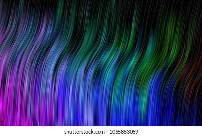 Dark Multicolor, Rainbow vector background with liquid shapes. A sample with blurred bubble shapes. Brand-new design for your ads, poster, banner.