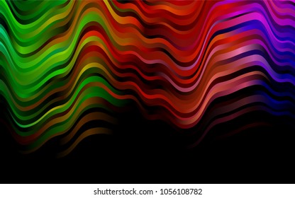 Dark Multicolor, Rainbow vector background with lava shapes. Creative geometric illustration in marble style with gradient. Marble design for your web site.