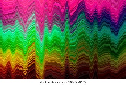 Dark Multicolor, Rainbow vector background with curved circles. A vague circumflex abstract illustration with gradient. The best blurred design for your business.