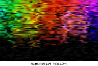 Dark Multicolor, Rainbow vector background with straight lines. Lines on blurred abstract background with gradient. The pattern can be used for busines ad, booklets, leaflets