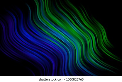 Dark Multicolor, Rainbow vector background with liquid shapes. Shining crooked illustration in marble style. Brand-new design for your ads, poster, banner.