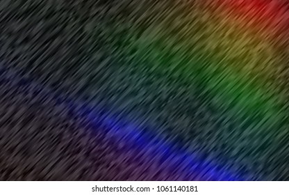 Dark Multicolor, Rainbow vector background with straight lines. Modern geometrical abstract illustration with staves. Best design for your ad, poster, banner.