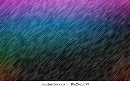 Dark Multicolor, Rainbow vector background with straight lines. Shining colored illustration with narrow lines. The pattern can be used for websites.