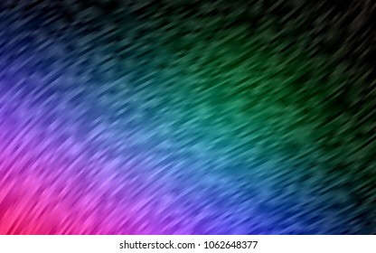 Dark Multicolor, Rainbow vector background with curved circles. Colorful illustration in abstract marble style with gradient. The template for cell phone backgrounds.