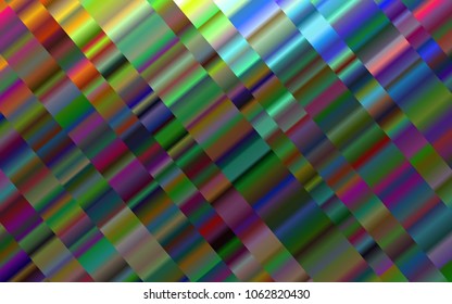 Dark Multicolor, Rainbow vector background with straight lines. Decorative shining illustration with lines on abstract template. The pattern can be used for websites.