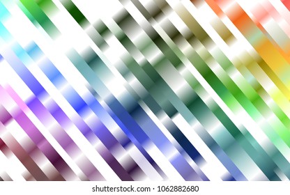 Dark Multicolor, Rainbow vector background with straight lines. Lines on blurred abstract background with gradient. The template can be used as a background.