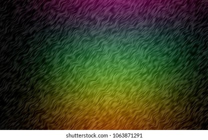 Dark Multicolor, Rainbow vector background with lamp shapes. Colorful abstract illustration with gradient lines. The best blurred design for your business.