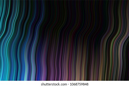 Dark Multicolor, Rainbow vector background with abstract lines. An elegant bright illustration with gradient. A new texture for your  ad, booklets, leaflets.