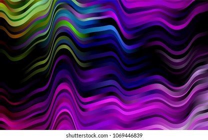 Dark Multicolor, Rainbow vector background with liquid shapes. Brand-new colored illustration in marble style with gradient. Marble design for your web site.