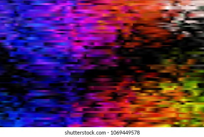 Dark Multicolor, Rainbow vector background with straight lines. Decorative shining illustration with lines on abstract template. The pattern can be used as ads, poster, banner for commercial.