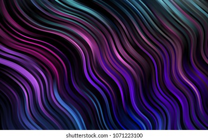 Dark Multicolor, Rainbow vector background with bent ribbons. Creative illustration in halftone marble style with gradient. A new texture for your  ad, booklets, leaflets.