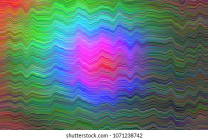 Dark Multicolor, Rainbow vector background with abstract lines. An elegant bright illustration with gradient. A completely new template for your business design.