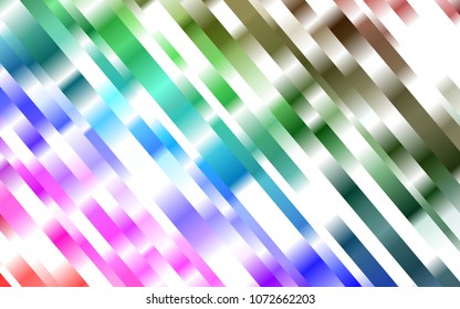 Dark Multicolor, Rainbow vector background with straight lines. Blurred decorative design in simple style with lines. The template can be used as a background.
