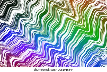 Dark Multicolor, Rainbow vector background with liquid shapes. A sample with blurred bubble shapes. The template for cell phone backgrounds.