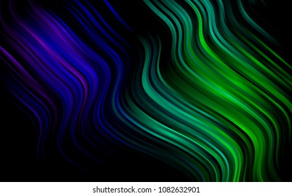 Dark Multicolor, Rainbow vector background with abstract lines. Shining illustration, which consist of blurred lines, circles. Marble style for your business design.