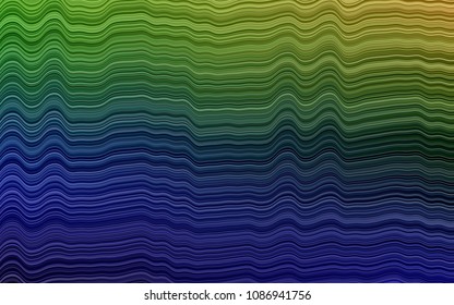 Dark Multicolor, Rainbow vector background with lava shapes. Blurred geometric sample with gradient bubbles.  Marble style for your business design.