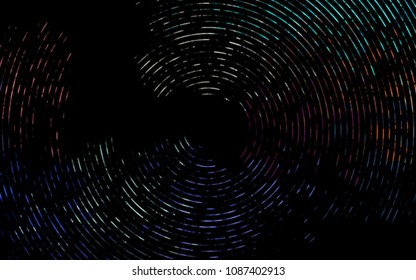 Dark Multicolor, Rainbow vector background with curved circles. Brand new colored illustration in marble style with gradient. Brand new design for your ads, poster, banner.