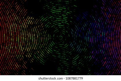 Dark Multicolor, Rainbow vector background with bent lines. Colorful abstract illustration with gradient lines. The elegant pattern for brand book.