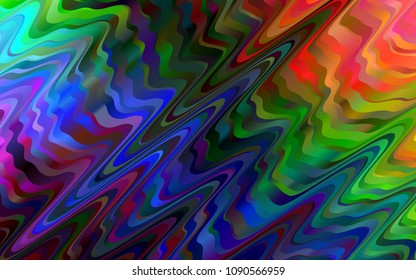Dark Multicolor, Rainbow vector background with bubble shapes. Shining illustration, which consist of blurred lines, circles. Marble design for your web site.