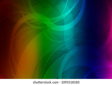 Dark Multicolor, Rainbow vector background with bubble shapes. Creative illustration in halftone marble style with gradient. Marble style for your business design.