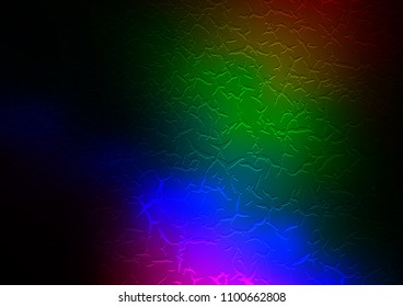 Dark Multicolor, Rainbow vector background with lava shapes. Geometric illustration in marble style with gradient.  A completely new template for your business design.