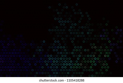 Dark Multicolor, Rainbow vector  background with dots. Blurred decorative design in abstract style with bubbles. Beautiful design for your business natural advert.