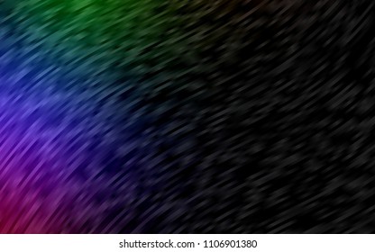 Dark Multicolor, Rainbow vector background with liquid shapes. A vague circumflex abstract illustration with gradient. The elegant pattern for brand book.
