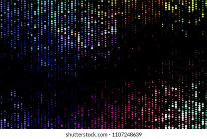 Dark Multicolor, Rainbow vector  background with dots. Illustration with set of shining colorful abstract circles. The pattern can be used for ads, leaflets.