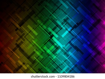 Dark Multicolor, Rainbow vector background with straight lines. Blurred decorative design in simple style with lines. The pattern can be used for websites.