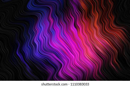 Dark Multicolor, Rainbow vector background with liquid shapes. An elegant bright illustration with gradient. Pattern for your business design.