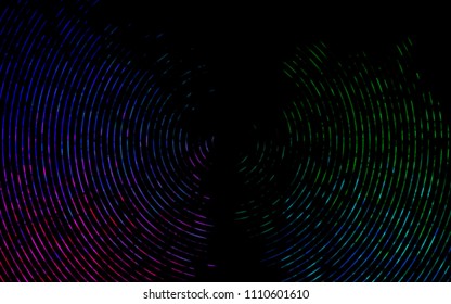 Dark Multicolor, Rainbow vector background with liquid shapes. Modern gradient abstract illustration with bandy lines. Pattern for your business design.