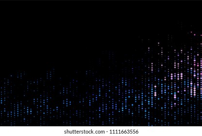 Dark Multicolor, Rainbow vector  background with dots. Glitter abstract illustration with blurred drops of rain. Pattern can be used as texture of water, rain drops.