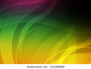 Dark Multicolor, Rainbow vector background with lava shapes. Glitter abstract illustration with wry lines. Textured wave pattern for backgrounds.