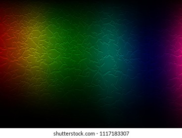 Dark Multicolor, Rainbow vector background with lava shapes. Creative geometric illustration in marble style with gradient. Pattern for your business design.