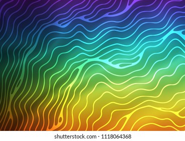 Dark Multicolor, Rainbow vector background with lava shapes. A completely new color illustration in marble style. Marble style for your business design.