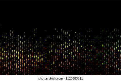 Dark Multicolor, Rainbow vector  background with dots. Illustration with set of shining colorful abstract circles. The pattern can be used for beautiful websites.