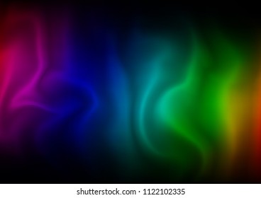 Dark Multicolor, Rainbow vector background with liquid shapes. A sample with blurred bubble shapes. The template for cell phone backgrounds.