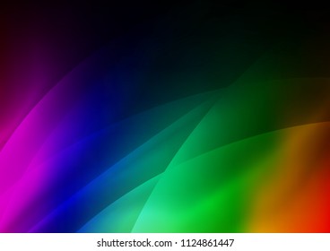 Dark Multicolor, Rainbow vector background with straight lines. Modern geometrical abstract illustration with staves. Smart design for your business advert.
