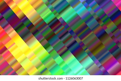 Dark Multicolor, Rainbow vector background with straight lines. Glitter abstract illustration with colored sticks. The template can be used as a background.