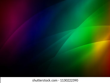 Dark Multicolor, Rainbow vector background with straight lines. Modern geometrical abstract illustration with staves. The template can be used as a background.
